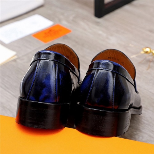 Replica Hermes Leather Shoes For Men #832383 $82.00 USD for Wholesale
