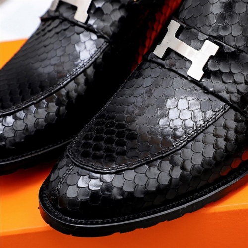 Replica Hermes Leather Shoes For Men #832384 $82.00 USD for Wholesale