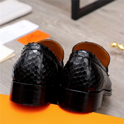 Replica Hermes Leather Shoes For Men #832384 $82.00 USD for Wholesale