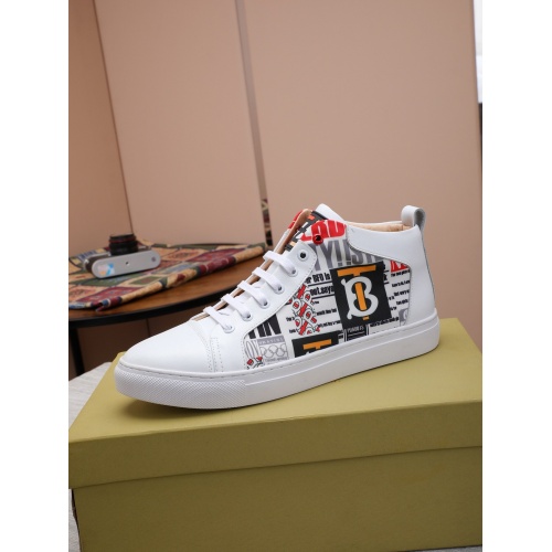 Replica Burberry High Tops Shoes For Men #832401 $80.00 USD for Wholesale