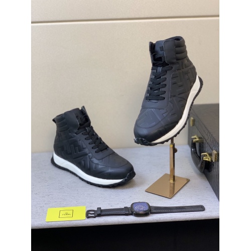 Replica Fendi High Tops Casual Shoes For Men #832407 $88.00 USD for Wholesale