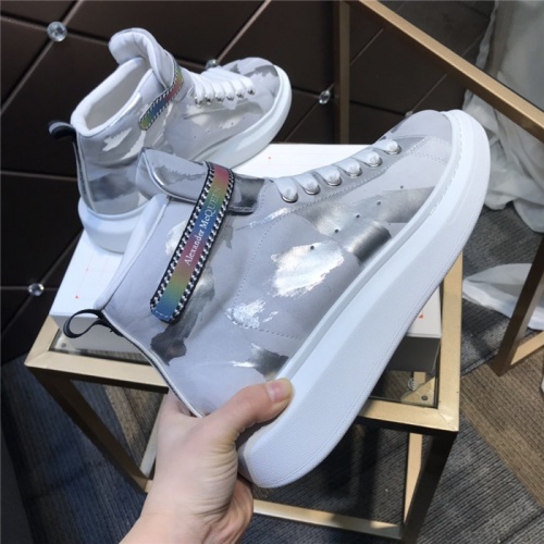 Replica Alexander McQueen High Tops Shoes For Women #832454 $122.00 USD for Wholesale