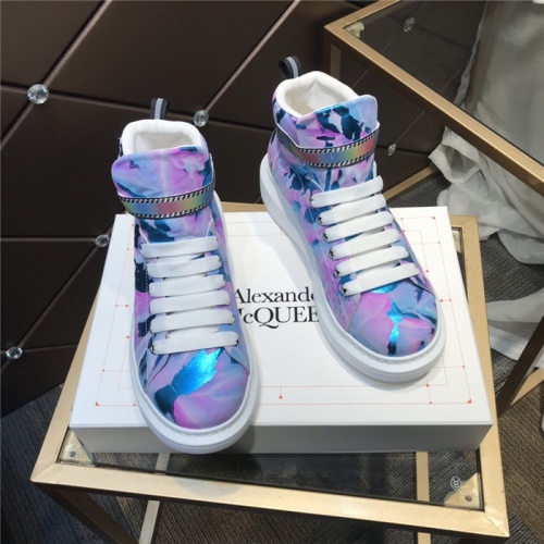 Replica Alexander McQueen High Tops Shoes For Women #832455 $122.00 USD for Wholesale