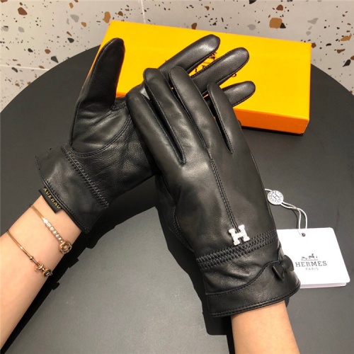 Replica Hermes Gloves For Women #832494 $50.00 USD for Wholesale