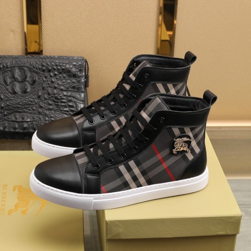 Replica Burberry High Tops Shoes For Men #832679 $82.00 USD for Wholesale