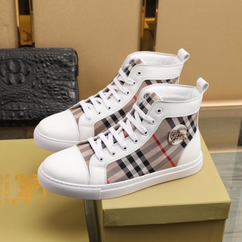 Replica Burberry High Tops Shoes For Men #832680 $82.00 USD for Wholesale