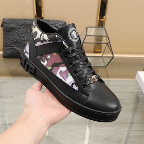 Replica Versace High Tops Shoes For Men #832735 $82.00 USD for Wholesale
