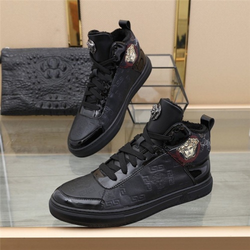 Versace High Tops Shoes For Men #832742 $85.00 USD, Wholesale Replica Versace High Tops Shoes