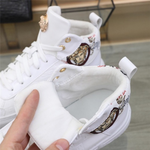 Replica Versace High Tops Shoes For Men #832743 $85.00 USD for Wholesale