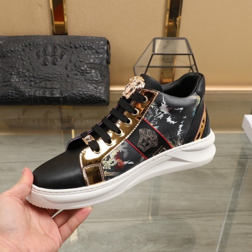 Replica Versace High Tops Shoes For Men #832750 $85.00 USD for Wholesale