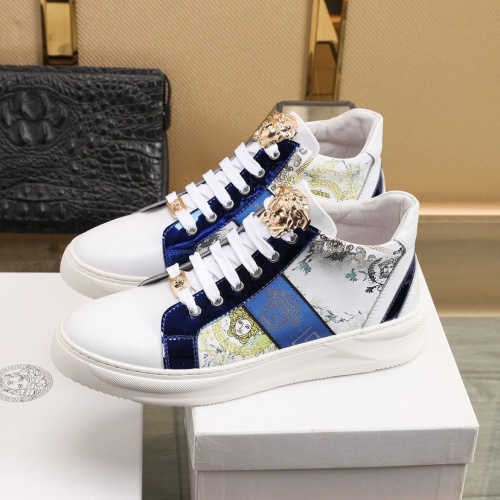 Replica Versace High Tops Shoes For Men #832751 $85.00 USD for Wholesale