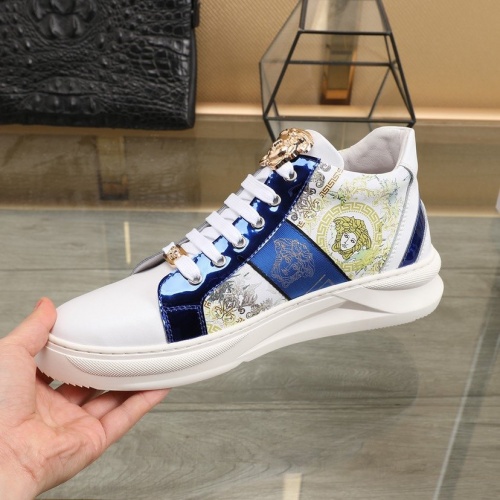 Replica Versace High Tops Shoes For Men #832751 $85.00 USD for Wholesale