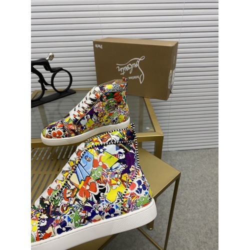 Replica Christian Louboutin High Tops Shoes For Men #833038 $92.00 USD for Wholesale