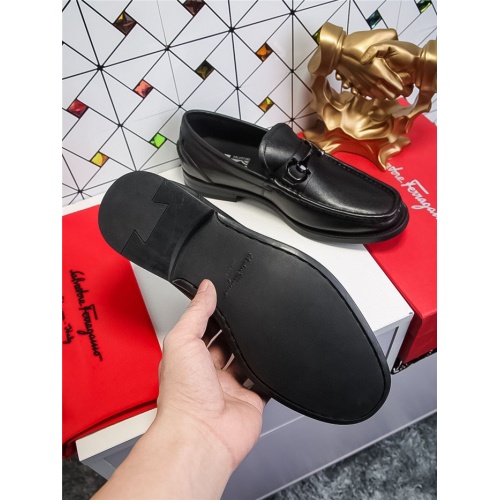Replica Salvatore Ferragamo Leather Shoes For Men #833043 $72.00 USD for Wholesale