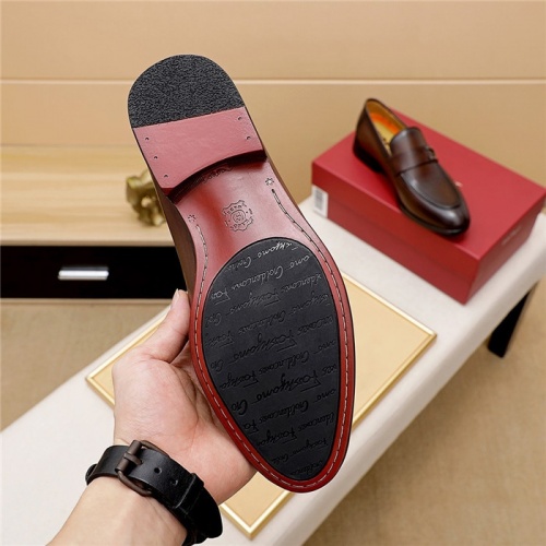 Replica Salvatore Ferragamo Leather Shoes For Men #833046 $80.00 USD for Wholesale