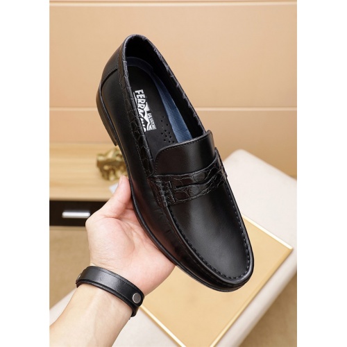 Replica Salvatore Ferragamo Leather Shoes For Men #833047 $80.00 USD for Wholesale