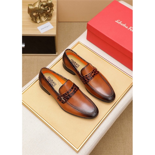 Salvatore Ferragamo Leather Shoes For Men #833049 $80.00 USD, Wholesale Replica Salvatore Ferragamo Leather Shoes