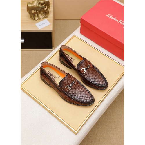 Salvatore Ferragamo Leather Shoes For Men #833051 $82.00 USD, Wholesale Replica Salvatore Ferragamo Leather Shoes