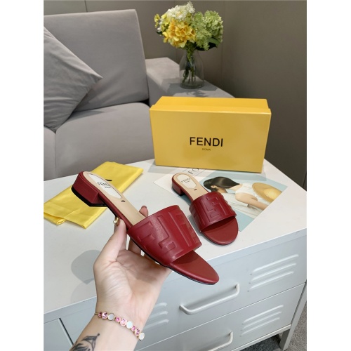 Replica Fendi Slippers For Women #833104 $58.00 USD for Wholesale
