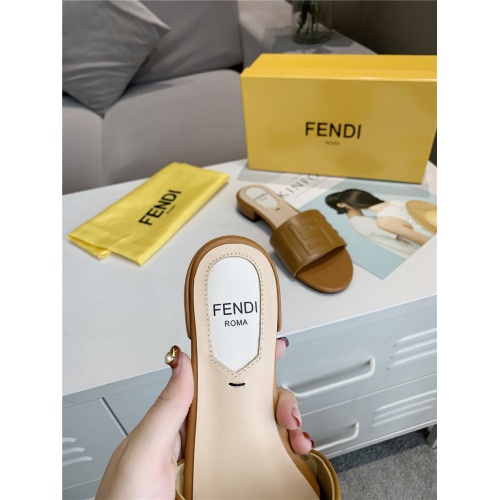 Replica Fendi Slippers For Women #833105 $58.00 USD for Wholesale