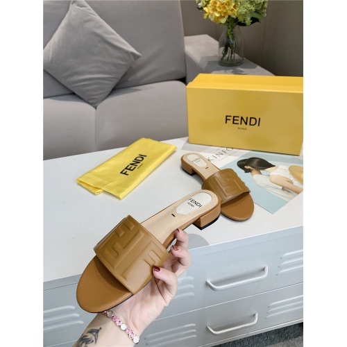 Replica Fendi Slippers For Women #833105 $58.00 USD for Wholesale