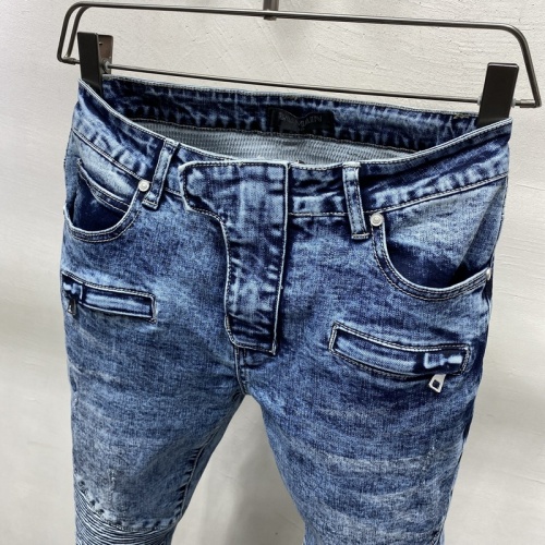Replica Balmain Jeans For Men #833229 $62.00 USD for Wholesale