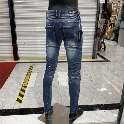 Replica Balmain Jeans For Men #833234 $62.00 USD for Wholesale