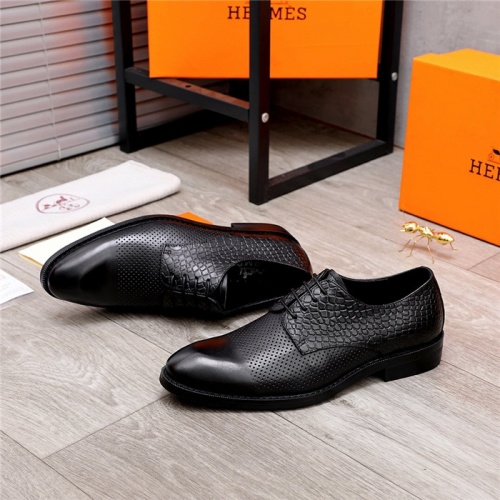 Replica Hermes Leather Shoes For Men #833703 $85.00 USD for Wholesale