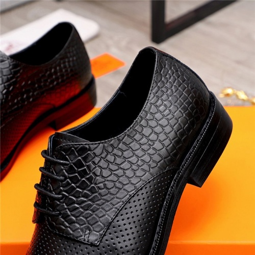 Replica Hermes Leather Shoes For Men #833703 $85.00 USD for Wholesale