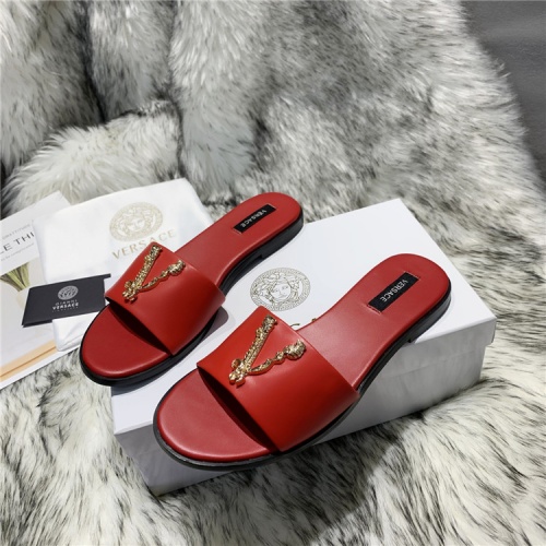 Replica Versace Slippers For Women #833951 $64.00 USD for Wholesale