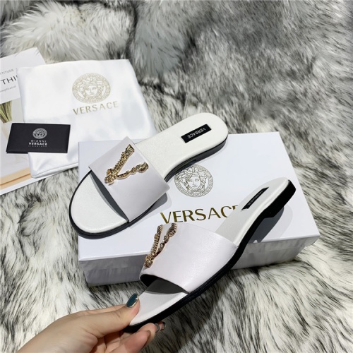 Replica Versace Slippers For Women #833952 $64.00 USD for Wholesale