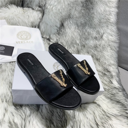 Versace Slippers For Women #833954 $64.00 USD, Wholesale Replica Versace Slippers