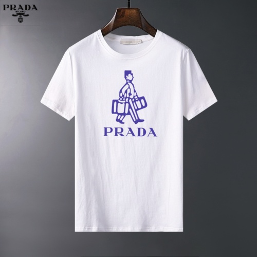 Prada T-Shirts Short Sleeved For Men #834043 $23.00 USD, Wholesale Replica Prada T-Shirts