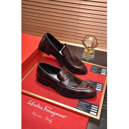 Salvatore Ferragamo Leather Shoes For Men #834242 $82.00 USD, Wholesale Replica Salvatore Ferragamo Leather Shoes
