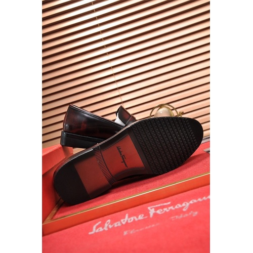 Replica Salvatore Ferragamo Leather Shoes For Men #834242 $82.00 USD for Wholesale