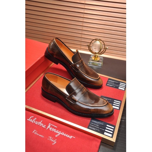 Salvatore Ferragamo Leather Shoes For Men #834243 $82.00 USD, Wholesale Replica Salvatore Ferragamo Leather Shoes