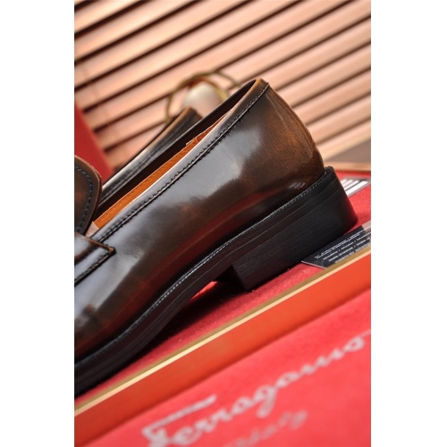 Replica Salvatore Ferragamo Leather Shoes For Men #834243 $82.00 USD for Wholesale