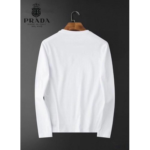 Replica Prada T-Shirts Long Sleeved For Men #834706 $34.00 USD for Wholesale