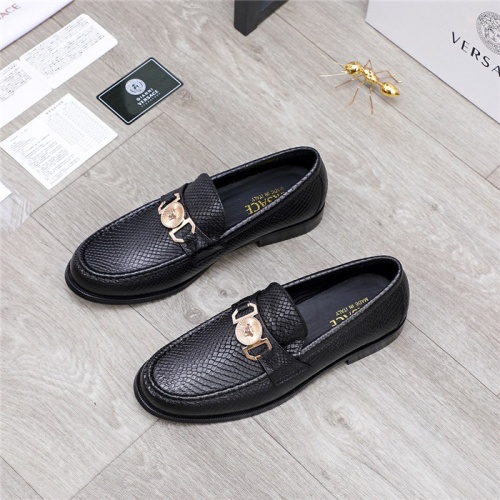 Replica Versace Leather Shoes For Men #834950 $76.00 USD for Wholesale