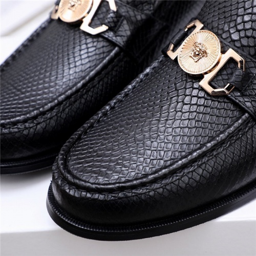 Replica Versace Leather Shoes For Men #834950 $76.00 USD for Wholesale