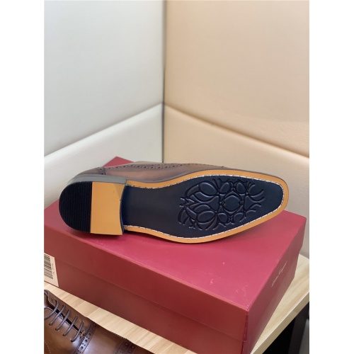 Replica Salvatore Ferragamo Leather Shoes For Men #834995 $82.00 USD for Wholesale