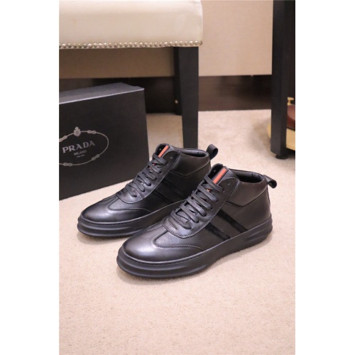 Replica Prada High Tops Shoes For Men #835002 $82.00 USD for Wholesale
