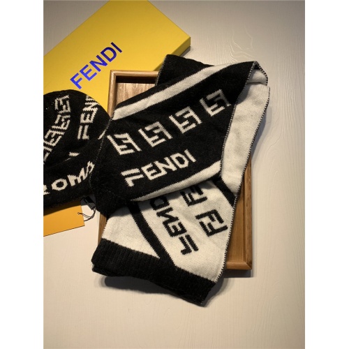 Replica Fendi Scarf & Hat Set For Women #835071 $44.00 USD for Wholesale