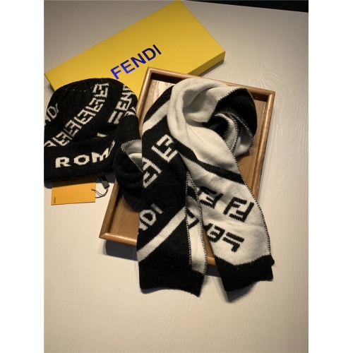 Replica Fendi Scarf & Hat Set For Women #835071 $44.00 USD for Wholesale