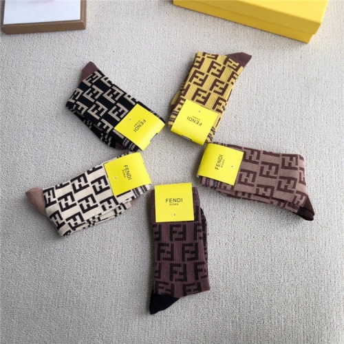 Replica Fendi Socks #835386 $25.00 USD for Wholesale
