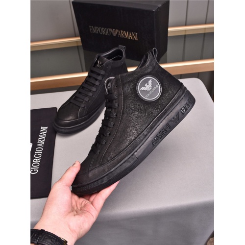Replica Armani High Tops Shoes For Men #835521 $82.00 USD for Wholesale
