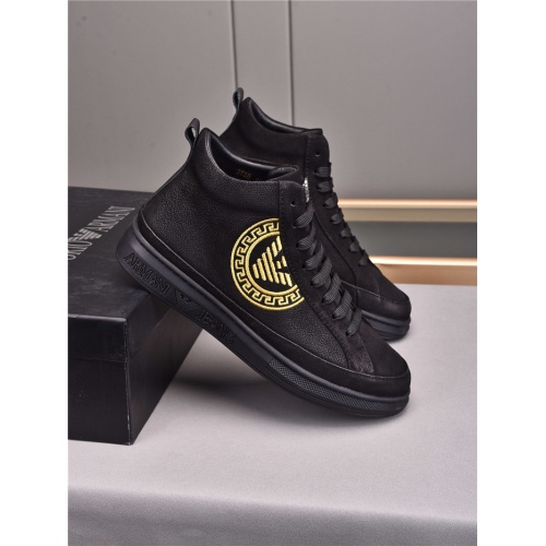 Replica Armani High Tops Shoes For Men #835522 $82.00 USD for Wholesale