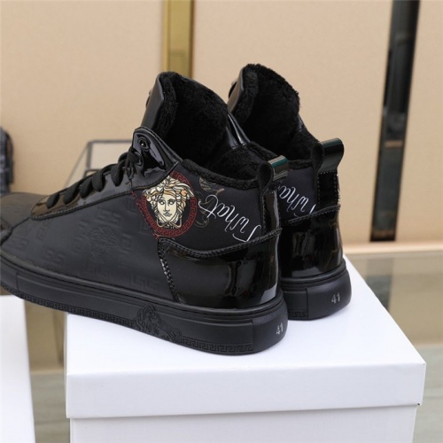 Replica Versace High Tops Shoes For Men #835550 $85.00 USD for Wholesale