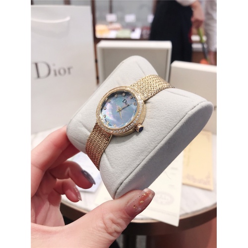 Replica Christian Dior AAA Quality Watches In Gold For Women #836334 $96.00 USD for Wholesale