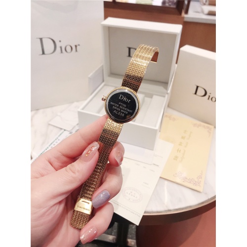 Replica Christian Dior AAA Quality Watches In Gold For Women #836334 $96.00 USD for Wholesale